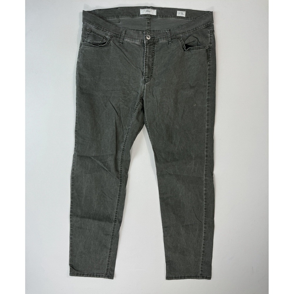 Brax Feel Good Men’s 42x32 (39x31) Chuck Modern 5-Pocket Pant Green City Casual